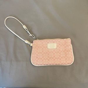Pink coach wristlet